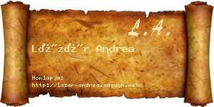 Lázár Andrea névjegykártya