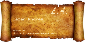 Lázár Andrea névjegykártya