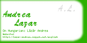 andrea lazar business card