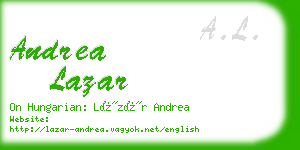 andrea lazar business card